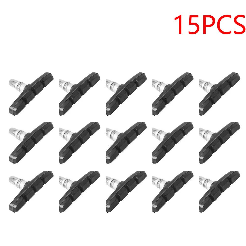 1-30Pairs MTB Road Brake Pads Silent - Durable Rubber Blocks 15PCS
