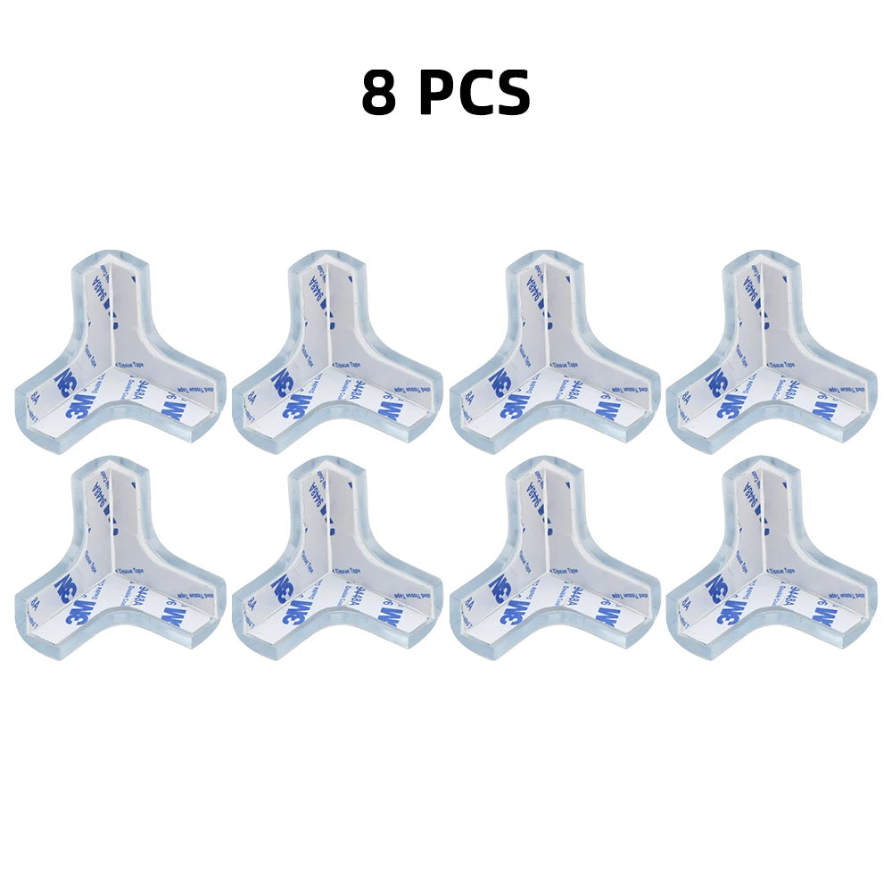 Transparent Baby Safety Silicone Corner Protectors 8PCS T Shaped