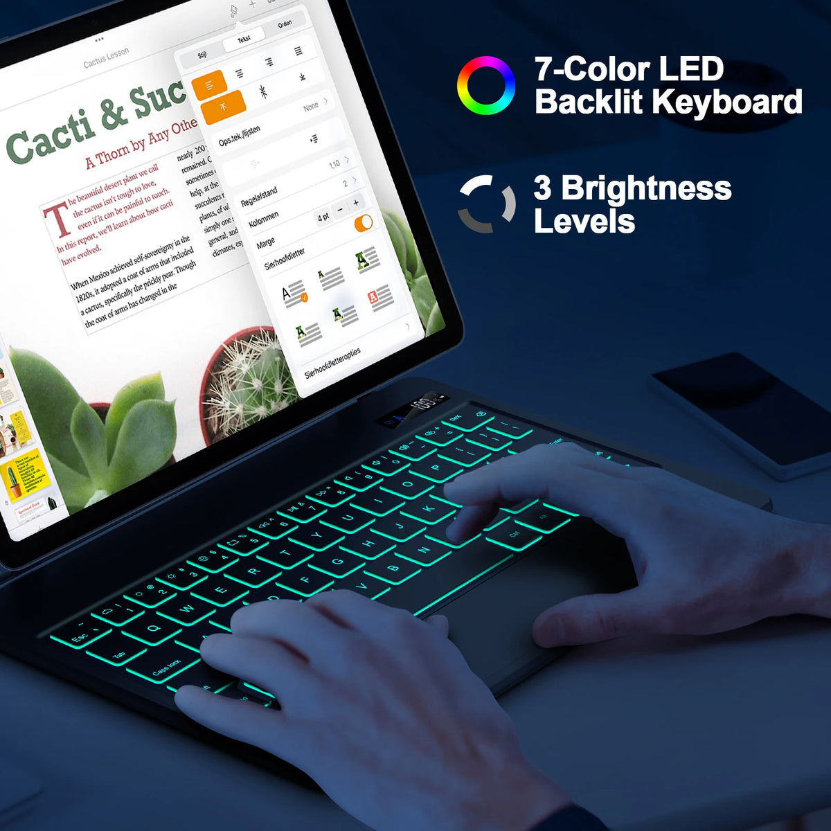 Magic Keyboard For Galaxy Tab S7 Plus S8 S9 FE &ndash; Backlit