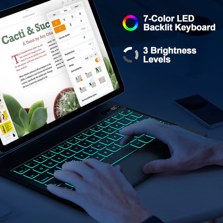 Magic Keyboard For Galaxy Tab S7 Plus S8 S9 FE &ndash; Backlit