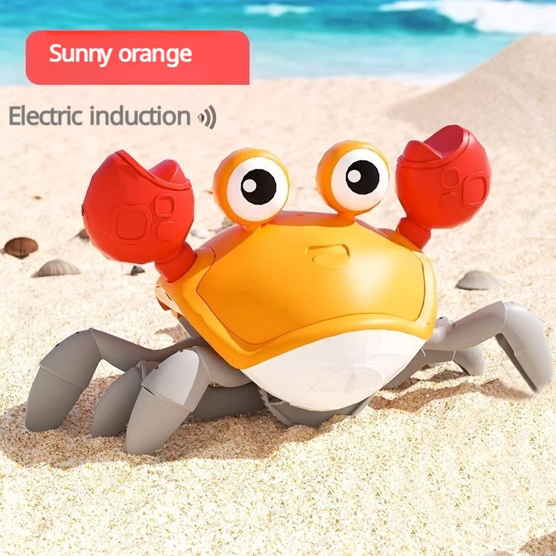 Interactive Musical Electric Crab Toy for Toddlers - Crawling, Educational &amp; Fun Christmas Gift orange / 12cm / CHINA