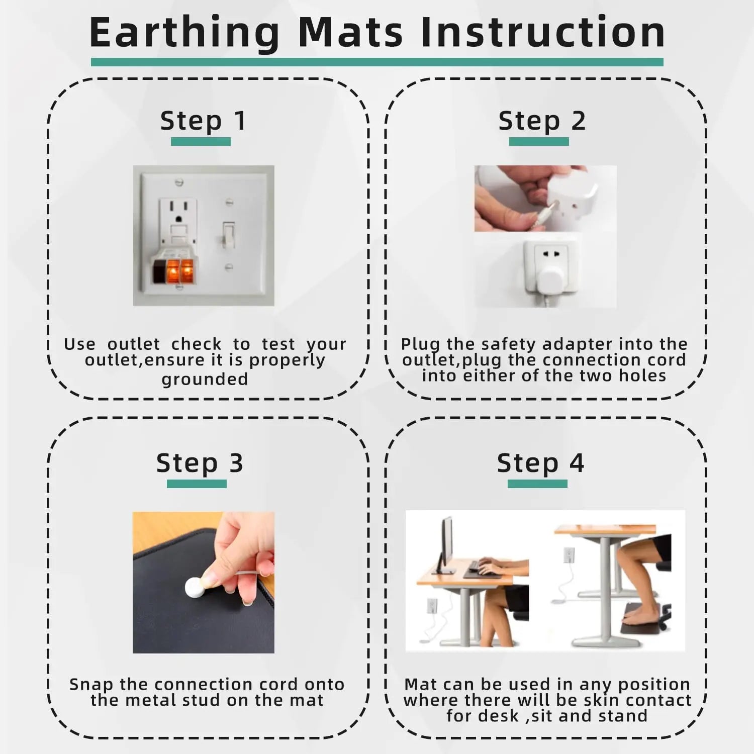 25X68CM Universal Feet Grounding Mats &ndash; Better Sleep Support