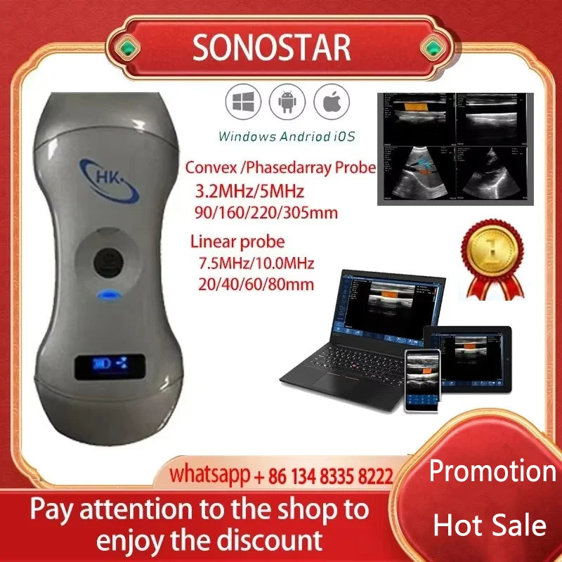152E przenośna bezprzewodowa sonda Dopplera ultradźwiękowego 3 w 1