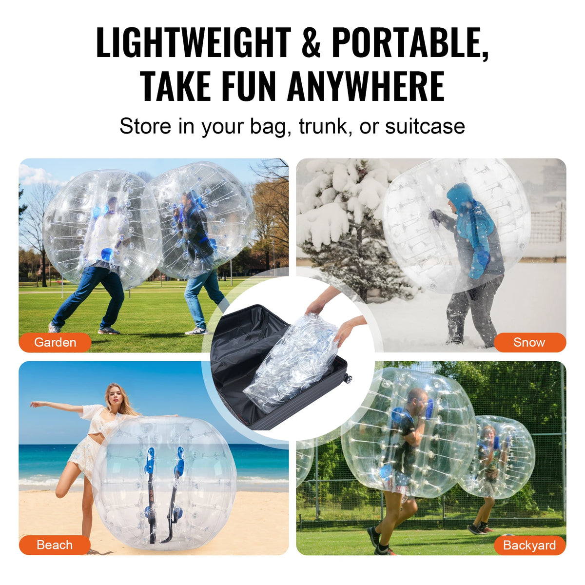 SucceBuy 4Ft Inflatable Bumper Ball &ndash; Durable 0.8mm PVC