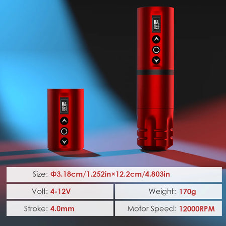 Wireless Tattoo Pen With 1800mAh Battery &ndash; LED Screen