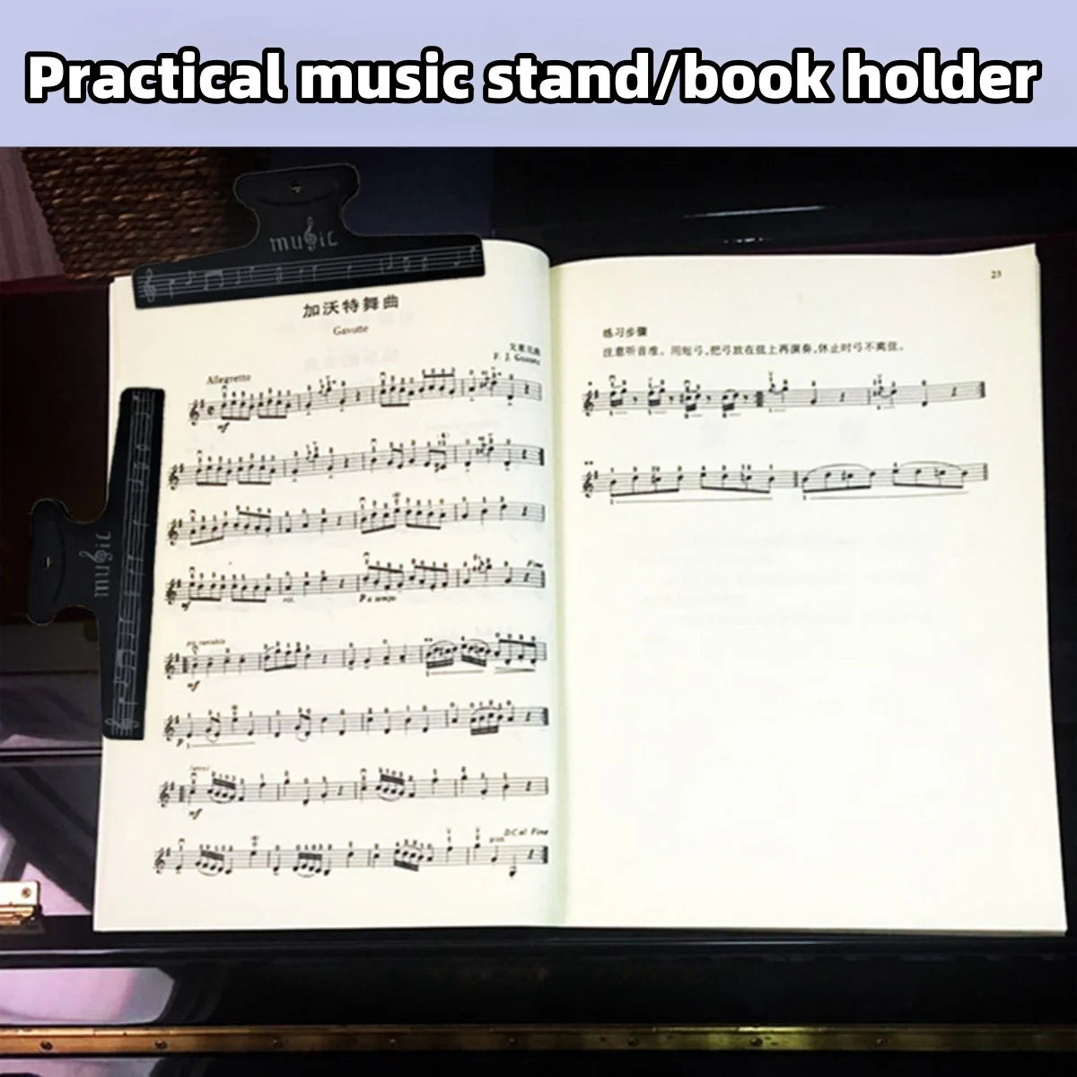 Miwayer Universal Piano Sheet Book Clip Holder &ndash; Firm Grip