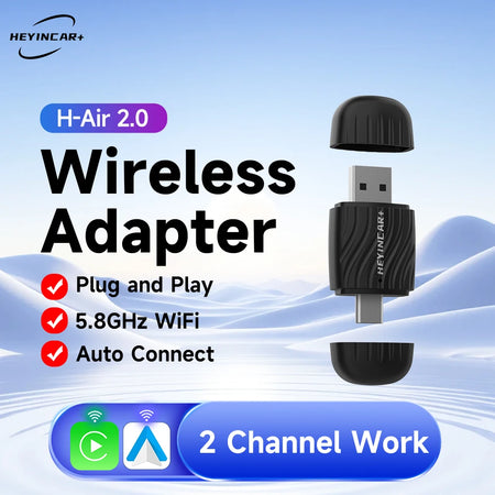 HEYINCAR H-Air2.0 Wireless Carplay Adapter &ndash; Seamless Wireless Android Auto Connectivity