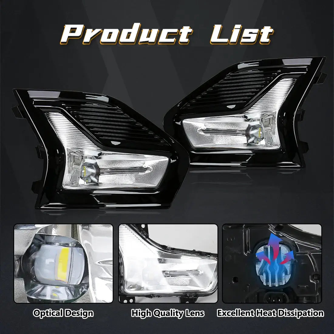 Led Fog Lamps For Ford Mondeo Fusion 2019 2020 Daytime Running Light DRL Car Front Driving Daylight Covers Frame Wire Switch 12V by InterCyprus Trading Ltd