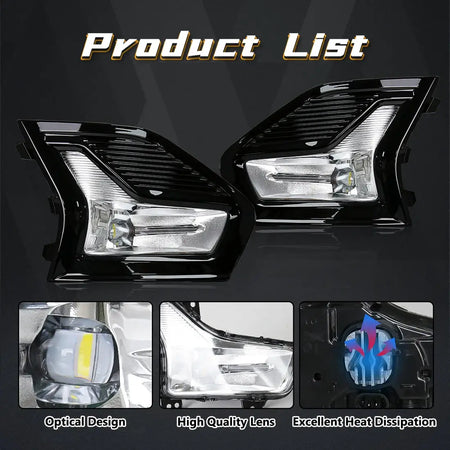 Led Fog Lamps For Ford Mondeo Fusion 2019 2020 Daytime Running Light DRL Car Front Driving Daylight Covers Frame Wire Switch 12V by InterCyprus Trading Ltd