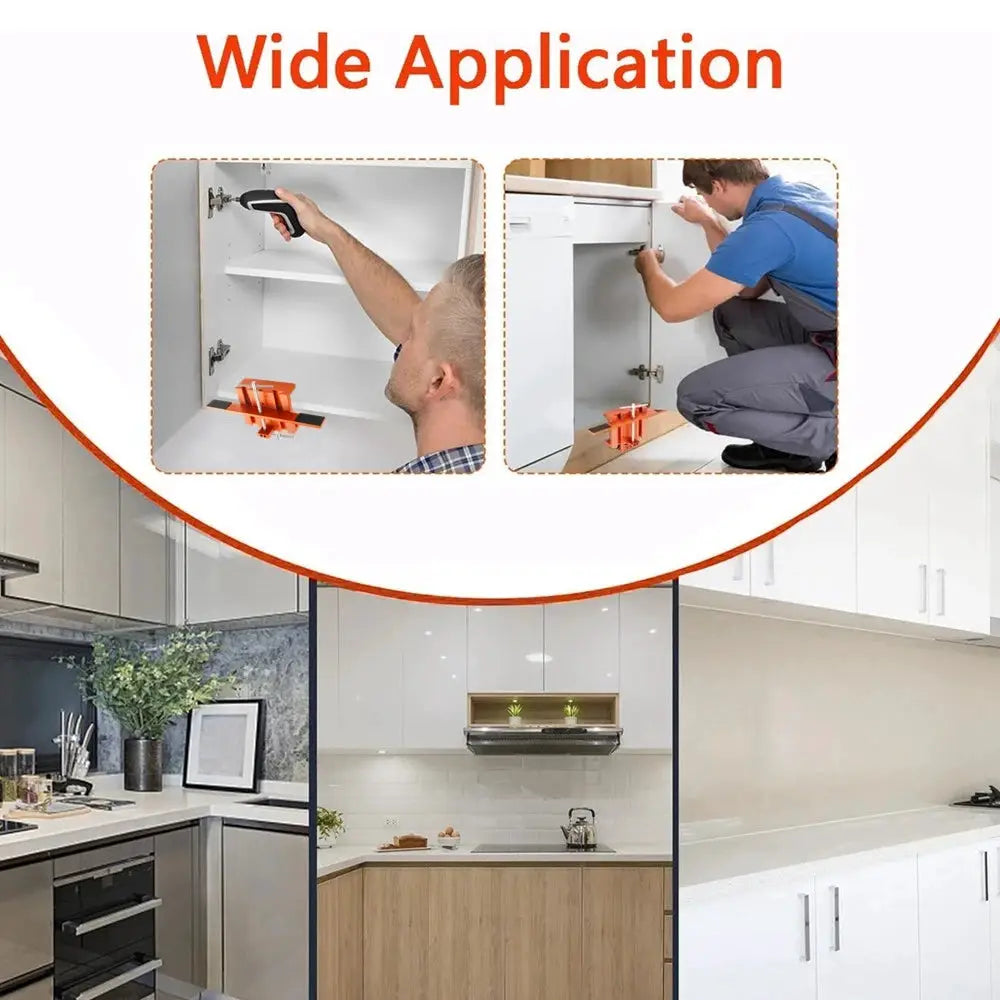 Cabinet Door Mounting Jig Aluminum Cabinet Hardware Jig Tool Punch Locator Drill Guide for Face Frame or Frameless Cabinets by InterCyprus Trading Ltd