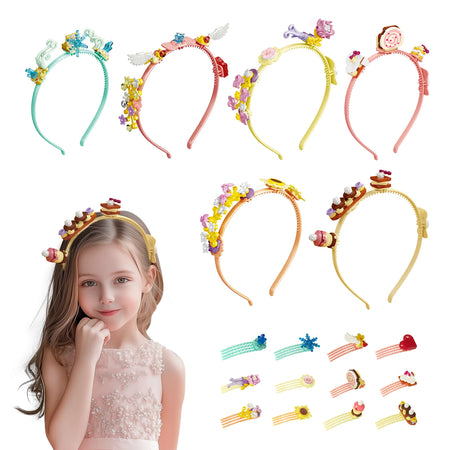 Coolplay Cartoon Princess Jewelry Set &ndash; Creative DIY Building Block Accessories 6pcs headband set