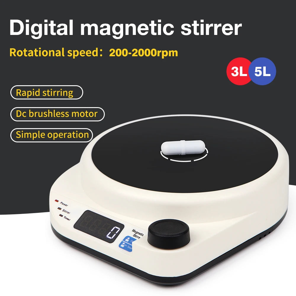 New Mini Magnetic Stirrer 2000rpm &ndash; Knob Speed Control