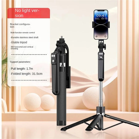 FGCLSY 1.7M Selfie Stick Tripod Black
