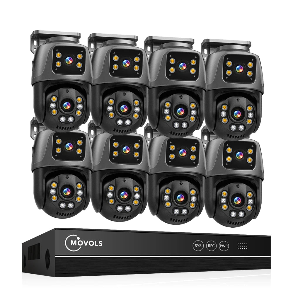 Movols 6MP XMEYE POE Surveillance System &ndash; Dual Lens PTZ 8CH 6MP With 8 Cam / Poland / 4T