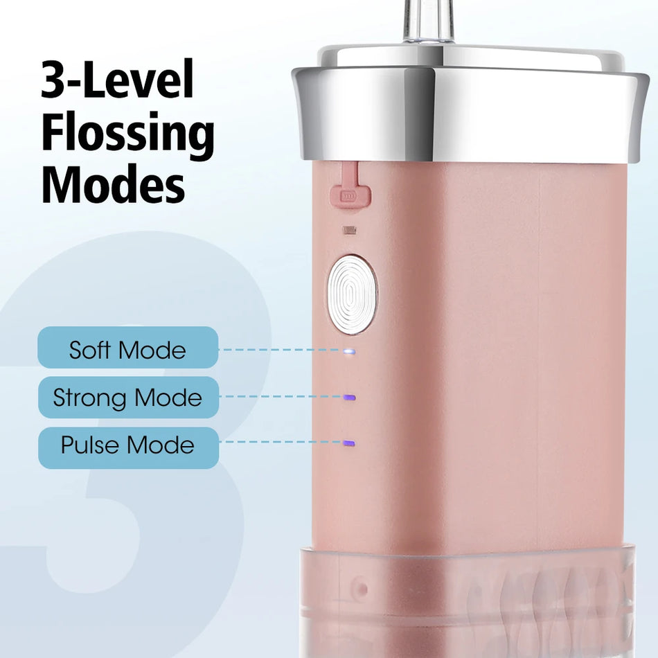 Portable Rechargeable Oral Irrigator Water Teeth Flosser for Travel and Home