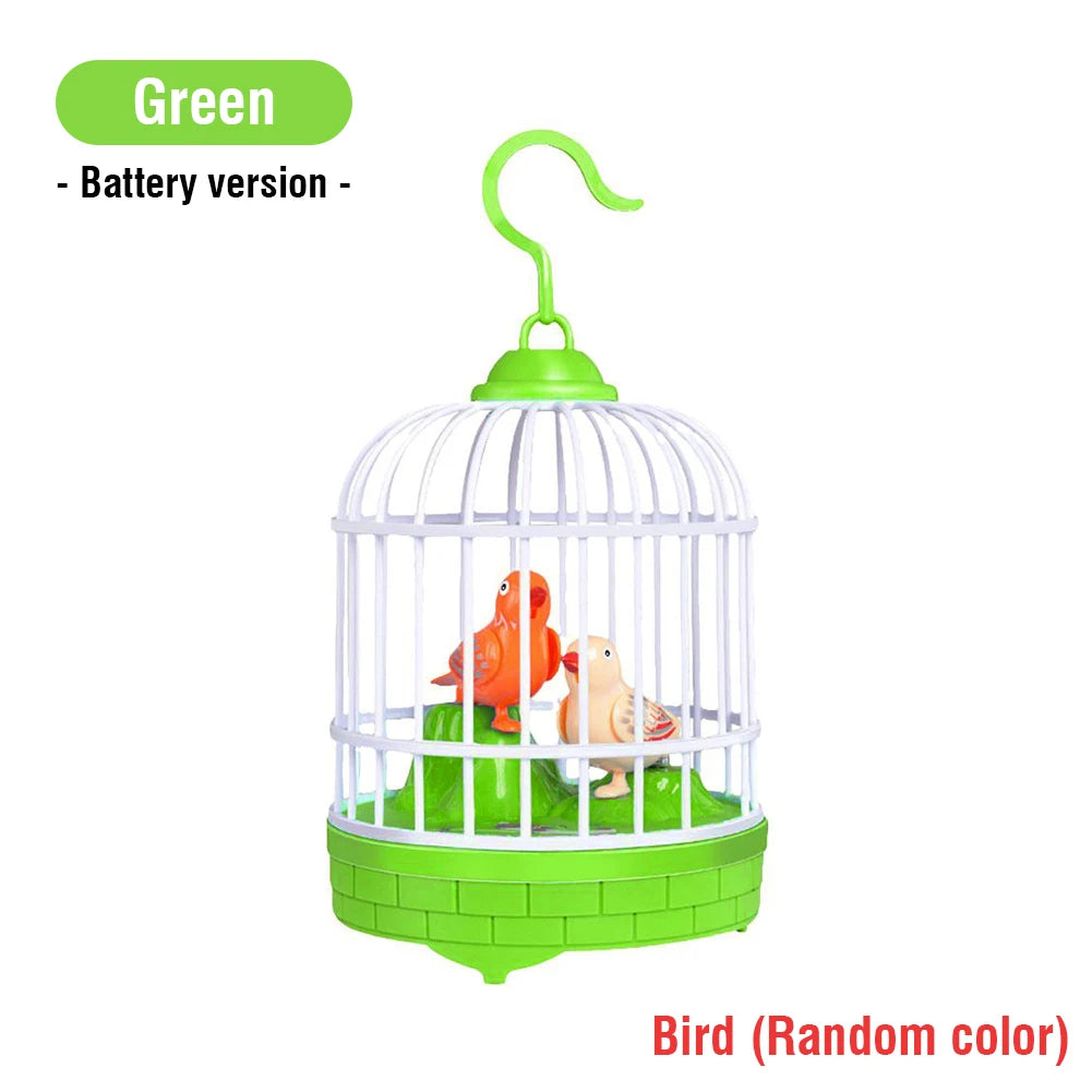 Funny Electric Voice Controlled Bird &ndash; Interactive Sound and Light Simulation Green Battery