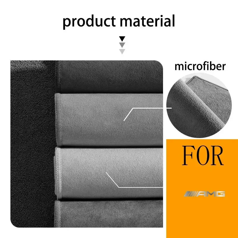 High-Quality Suede Glass Cleaning Cloth - Absorbent &amp; Traceless for Mercedes Benz Models (AMG GLC GLE GLB GLS W204 W205 W203 W211 W212 W213)