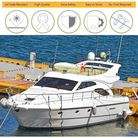 5-Step Boat Yacht Ladder - Durable Rope Ladder for Kayaks, Motorboats &amp; Canoes