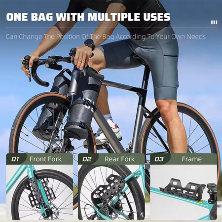 Bike Fork Bag Rainproof 5L &ndash; Sturdy Base and Easy Install