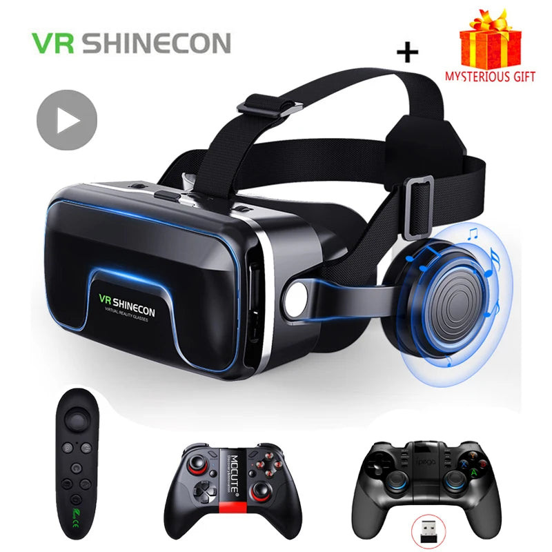 VR Headset 3D Glasses For Smartphone With Universal Fit Virtual Reality Gaming Goggles