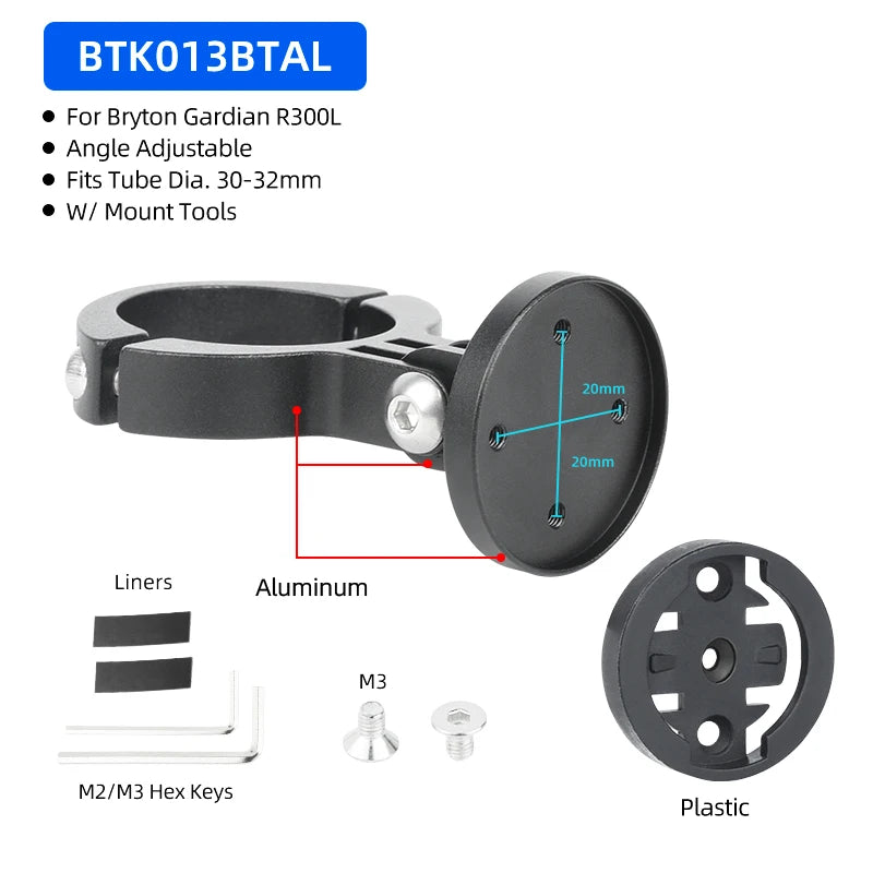 Deemount MTB Rear Lamp Bracket &ndash; Secure Fit for Bryton Gardian R300 Seatpost Typ B13BTAL / CHINA