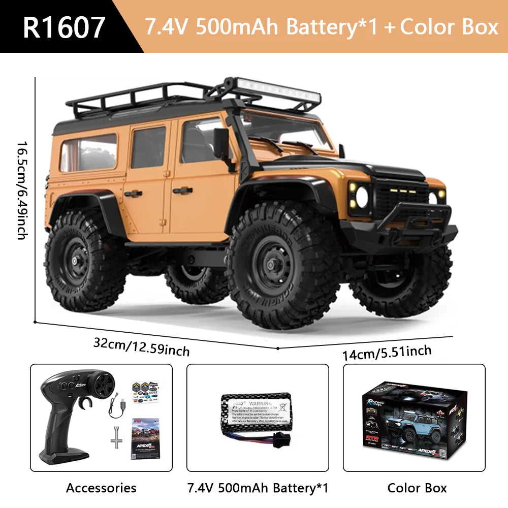 HB R1601 RC Car 1:16 4WD Off Road Model &ndash; LED Lights R1607
