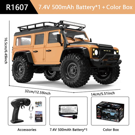 HB R1601 RC Car 1:16 4WD Off Road Model &ndash; LED Lights R1607