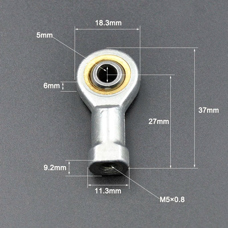 Rod End Bearing 5mm 6mm 8mm 10mm - Self Lubricating Joint Female 5mm / CHINA / Left Thread