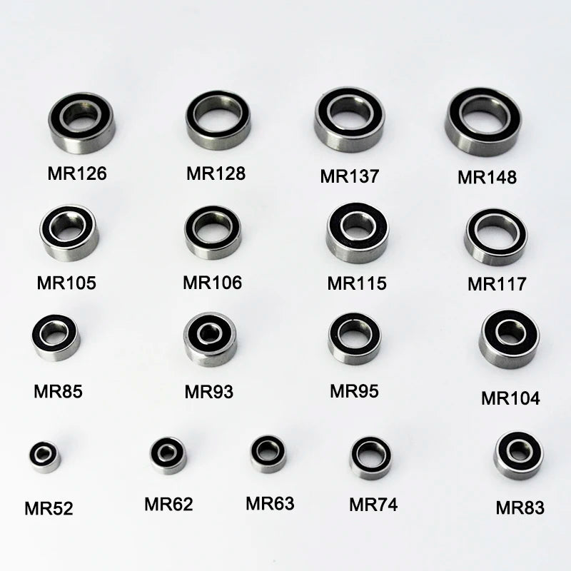 MR Series Mini Ball Bearings Rubber Sealed &ndash; 10 Piece Set