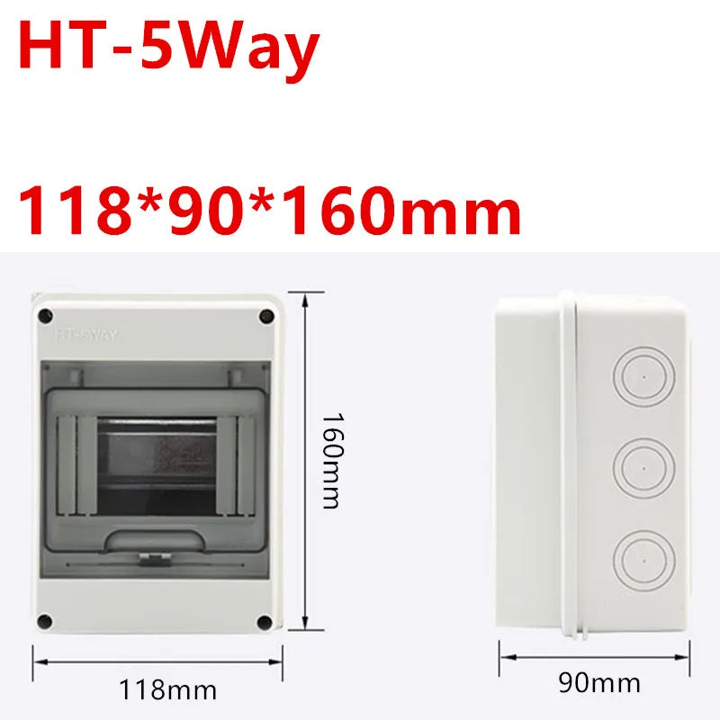 IP65 Waterproof Distribution Box for DC Breaker - HT-2-24WAY HT-5WAY / CN