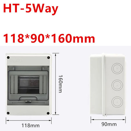 IP65 Waterproof Distribution Box for DC Breaker - HT-2-24WAY HT-5WAY / CN