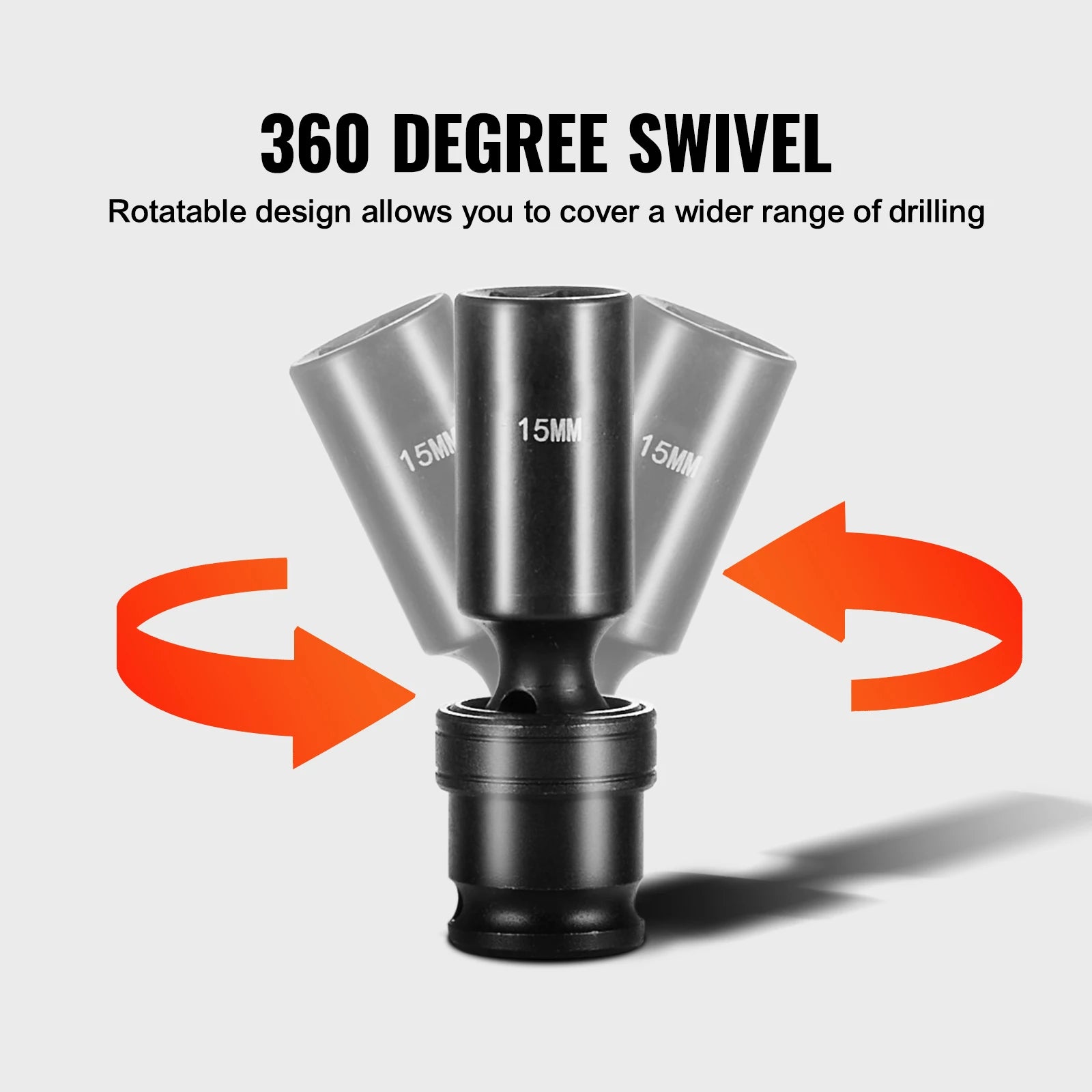 SucceBuy 360 Swivel Socket Set 3 Eighth Inch - Cr Mo Alloy