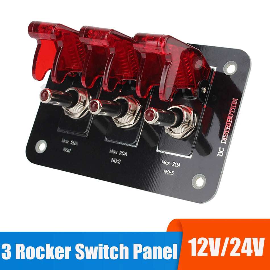 24V 12V Jungiklio Pultas Uždegimo Pradžios Mygtukas Svirtinis ABS Su 20A Fuse RV Laivui