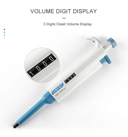 Larksci Adjustable Digital Micropipette &ndash; Ergonomic Low Force Design CN / 10-100ul