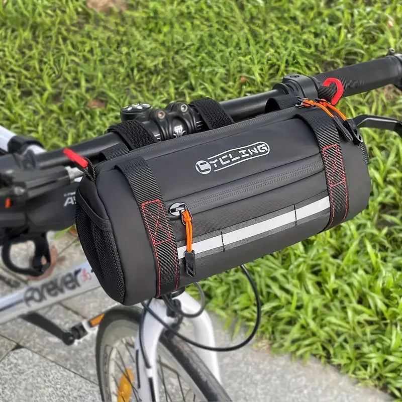 Водонепроницаемая передняя сумка для велосипеда с отражающей полосой, верхняя сумка на раму трубки