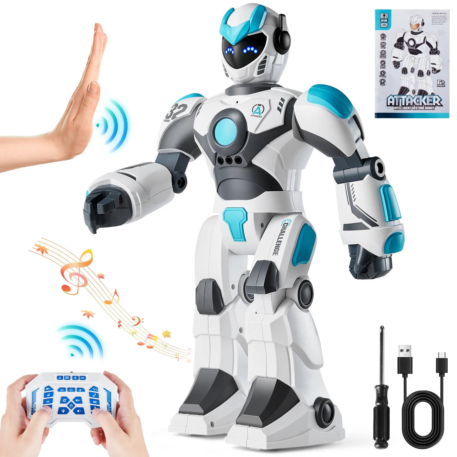 BG1532 SucceBuy RC Police Robot &ndash; Kids Education Robot Toy
