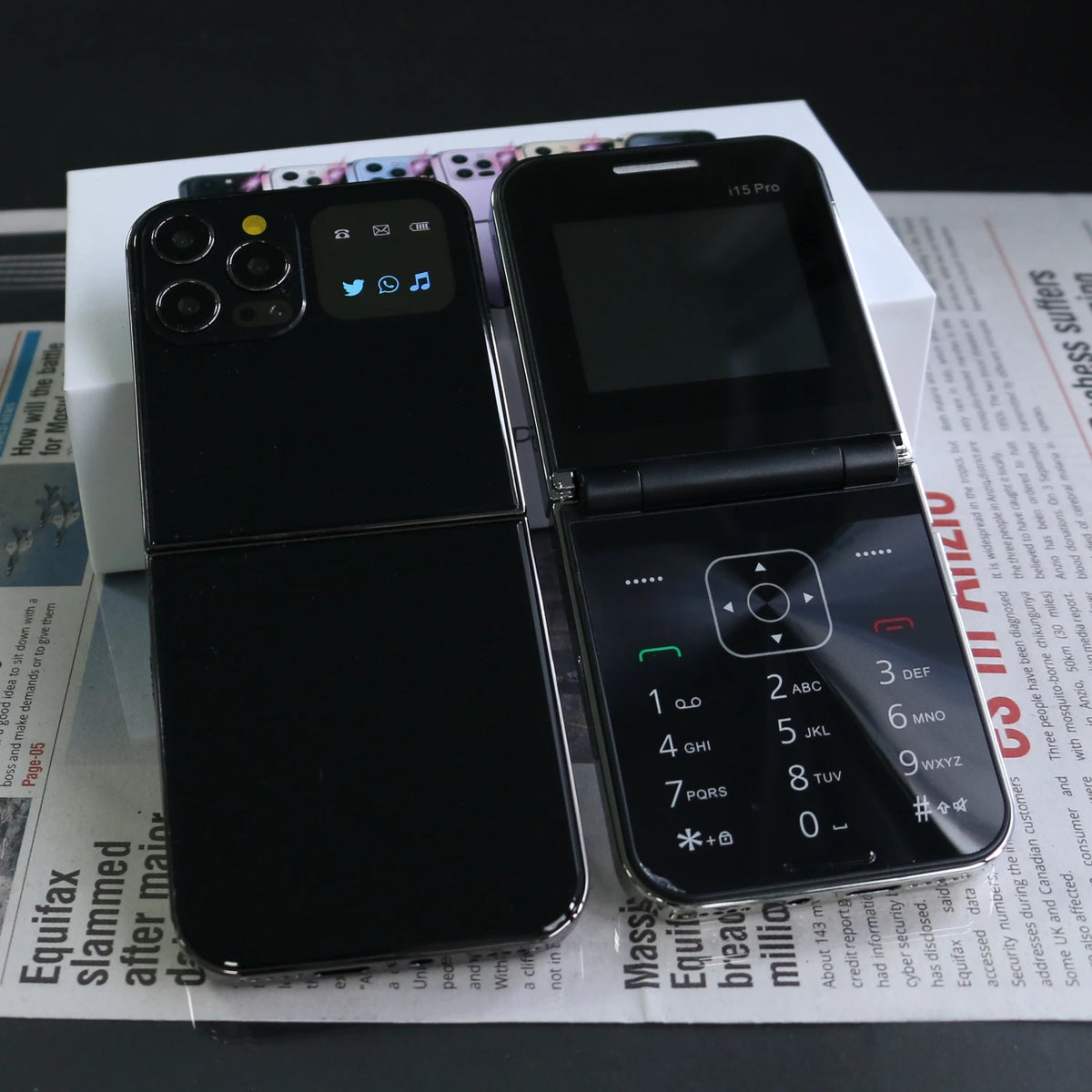 Unlocked Flip Lady Senior Phone Dual Sim &ndash; Easy Dial Torch Black / Standard