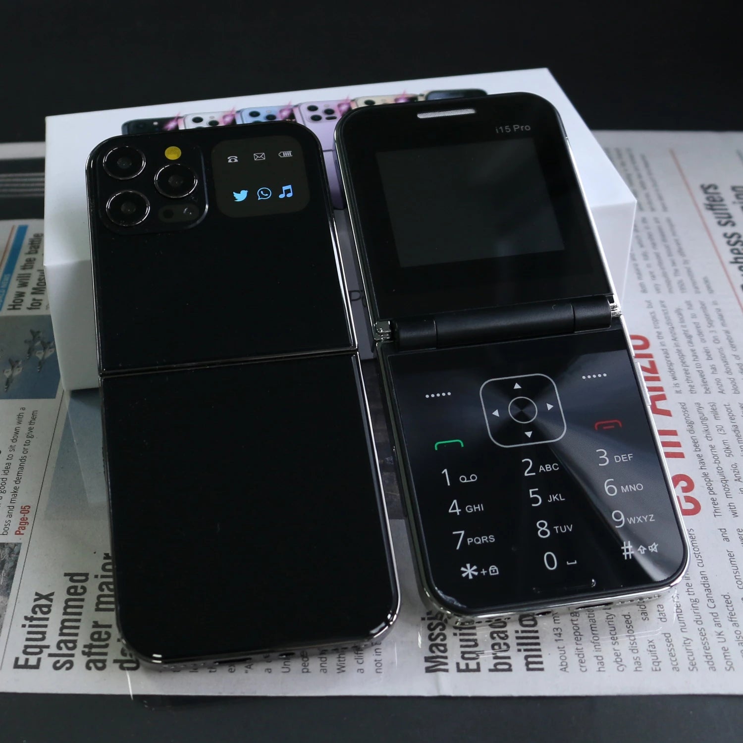 Unlocked Flip Lady Senior Phone Dual Sim &ndash; Easy Dial Torch Black / Standard