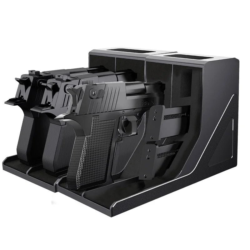 Pistol Rack Gun Safe Cabinet &ndash; Universal Protective Holster 3 Gun 3 clip