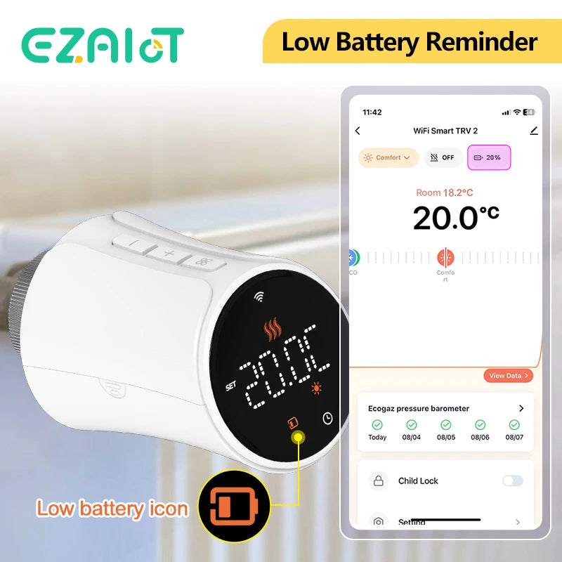 WiFi Zigbee Radiator Valve &ndash; Programmable Thermostat