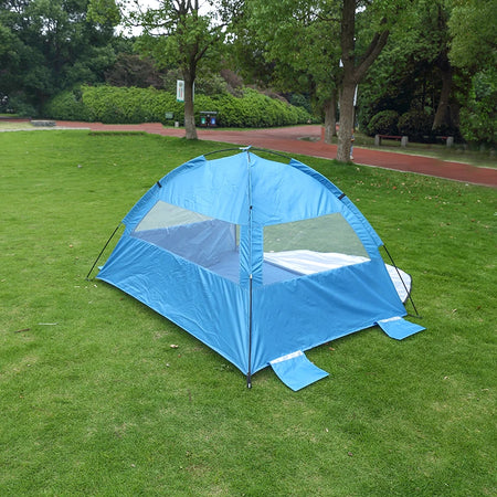 YOUNG TO 2-3 Person Pop-Up Beach Tent with Extended Mat