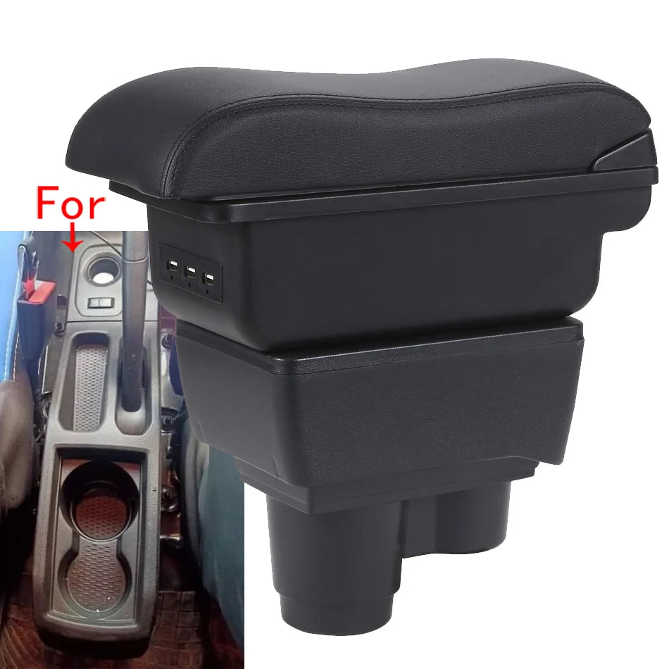Caja de reposabrazos de la consola central con cuero para Renault Duster 2019-2024