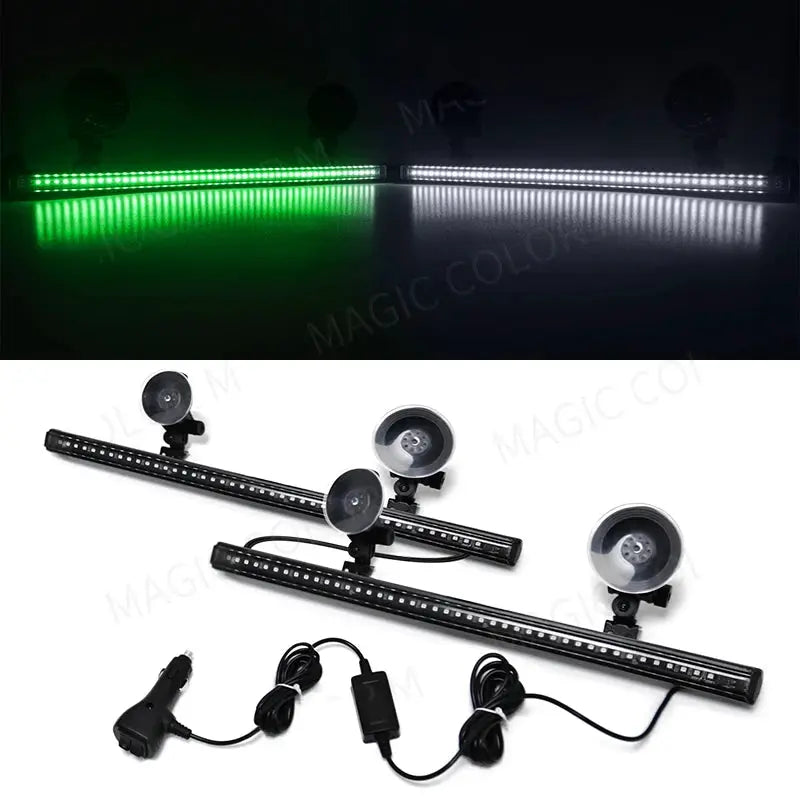 96 LED Car Strobe Light Emergency Flash Warning Lamp 2-in-1 3030 SMD Windshield Bar Auto Traffic Advisor Car Accessories 12V-24V by InterCyprus Trading Ltd