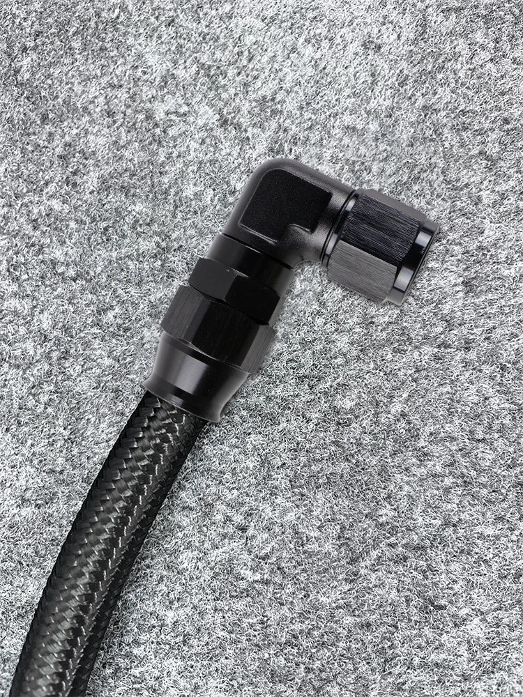 Forged Aluminum PTFE Hose Swivel Fitting With 90 Degree Bend For AN4 To AN10 by InterCyprus Trading Ltd