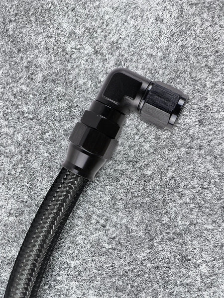 Forged Aluminum PTFE Hose Swivel Fitting With 90 Degree Bend For AN4 To AN10 by InterCyprus Trading Ltd
