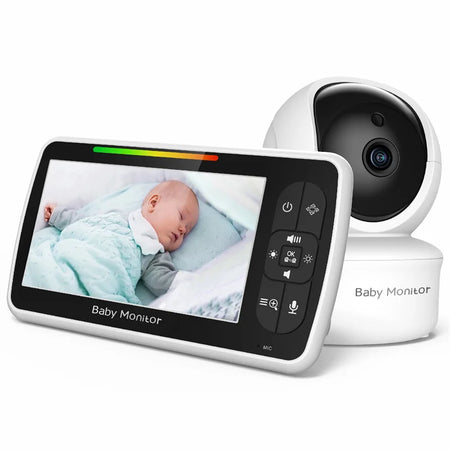 Babystar 5-Inch Remote Pan-Tilt-Zoom Video Baby Monitor US Plug