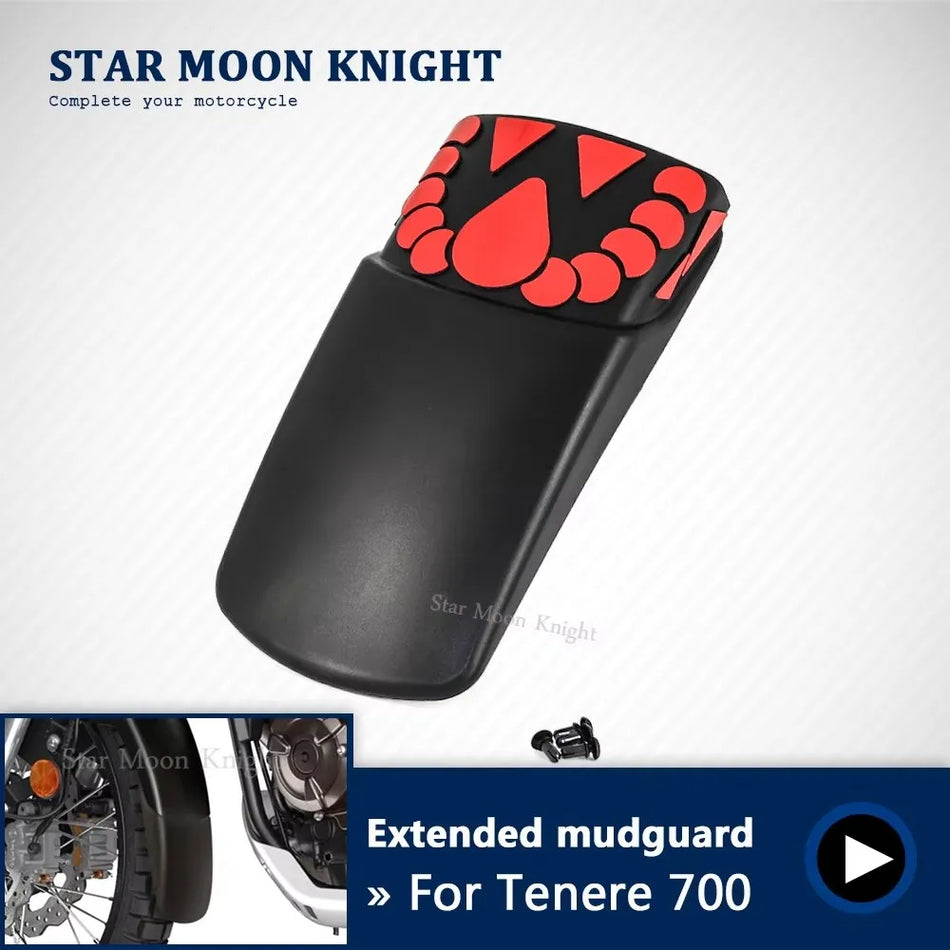 Yamaha Tenere 700 Front Fender Mudguard Extender, Splash Guard with Self-Adhesive Mount