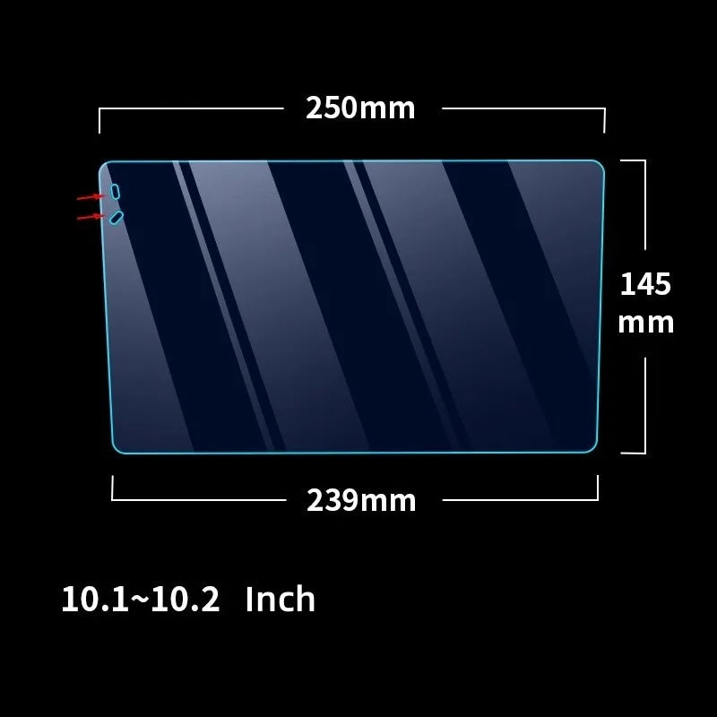 Protezione in vetro temperato per schermo LCD da 10.1 pollici dell'autoradio