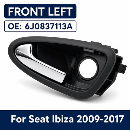 Plastic Door Handles Bright Silver for Seat Ibiza 6J0837113A 6J0837114A by InterCyprus Trading Ltd