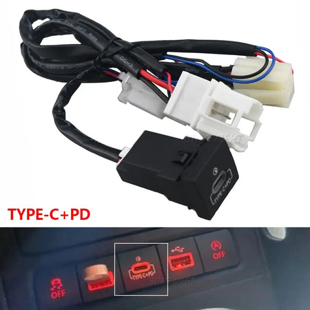 For VW Golf 6 Jetta 5 MK5 Scirocco 2010 2011 2012-2014 Car USB Charger Quick Charge QC3.0 Auto Phone Charging Adapter Button by InterCyprus Trading Ltd